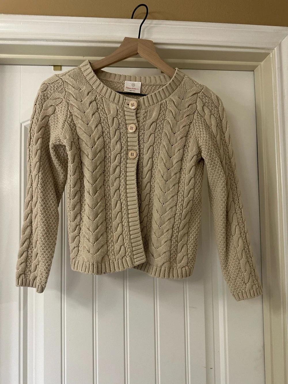 Hanna Andersson Chunky Knit Cardigan size 6/7